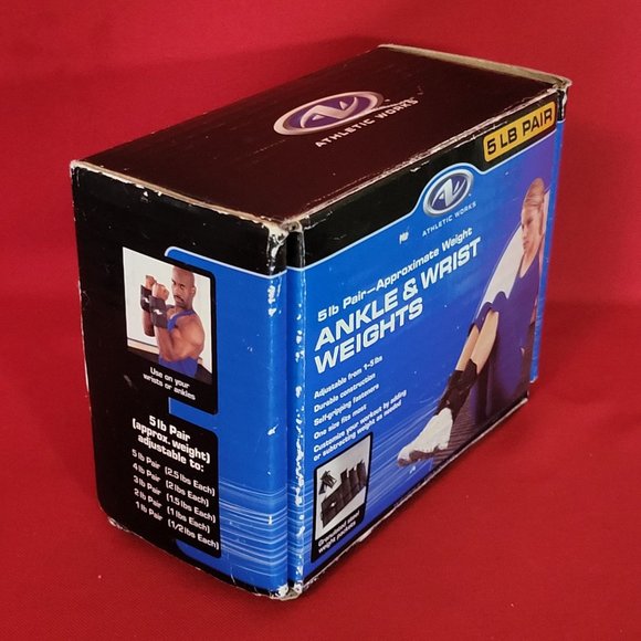 Athletic Works Ankle & Wrist Weights 5 LB Pair Set in Original Box - Picture 9 of 9